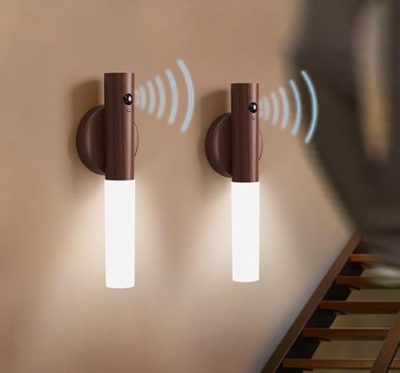 Lámpara Inteligente Aura Wood™ | Sensor de Movimiento y Diseño Nórdico